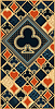 Vector clipart: Poker clubs Art deco card, vector illustration