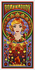 Vector clipart: Autumn season card with girl in style art deco, vector 