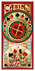 Vector clipart: Casino vip invitation with roulette and poker cards, v