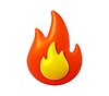 3d fire flame icon with red hot tongues | Stock Vector Graphics