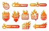 Fire flames горячее ценовое продвижение и специальные предложения | Векторный клипарт