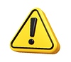 Vector clipart: 3D alert sign, caution icon, attention mark, alert