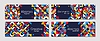 Banners horizontales abstractos con patrón geométrico | Ilustración vectorial