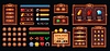 Wild west interface of western game ui elements