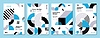 Vector clipart: Abstract poster with geometric shapes and pattern