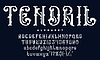 Victorian font, vintage medieval typeface alphabet