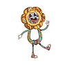 Retro cartoon baby rattle kids toy character