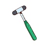 Vector clipart: Cartoon groovy reflex hammer medical tool