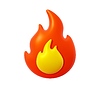 3d fire flame icon with red hot tongues | Stock Vector Graphics