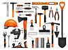 Construction diy tools set, 3d repair instruments