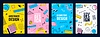 Vector clipart: Memphis cover background, modern posters set