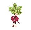 Cartoon groovy beet vegetable funny character
