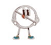 Vector clipart: Cartoon groovy medicine pill painkiller character