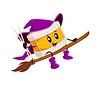 Cartoon drums music instrument mage character