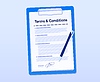 Terms and conditions agreement paper document