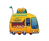 Karikatur-Patisserie-Nahrungsmittel-LKW, Festival-Straßen-Van | Stock Vektrografik