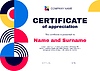 Vector clipart: Business certificate template geometric background
