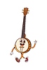 Vector clipart: Cartoon groovy banjo musical instrument character