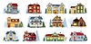 Christmas winter house building exteriors