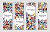 Abstract geometric banners with modern pattern