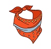 Vector clipart: Cartoon groovy wild west western cowboy bandana