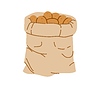 Vector clipart: Burlap sack filled with ripe and fresh potatoes