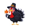 Cartoon Thanksgiving day turkey bird character