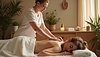 Young woman receiving relaxing Young woman receivin | Stock Foto