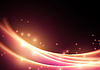 Vector clipart: Abstract neon glowing line in motion with light