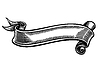 Vector clipart: Vintage ribbon in engraving style. classic royal