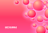 Abstract background with hot pink shiny balls