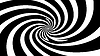 Vector clipart: Swirling black and white pattern creates optical