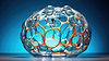 Photo 300 DPI: Transparent molecular structure with glass-like