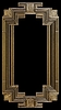 Elegante marco rectangular art deco. Adornado | Ilustración