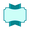 Vector clipart: Badge with ribbon. Decorative abstract banner
