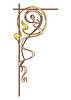 Vector clipart: Corner in art nouveau style. Decorative curl element