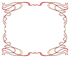 Vector clipart: Frame in art nouveau style. Decorative curl element