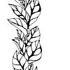 Vector clipart: Pattern with leaves. Spring or summer stylized