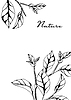 Vector clipart: Background with branches and leaves. Spring or