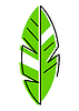 Vector clipart: Stylized banana palm leaf. Decorative tropical