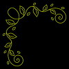 Vector clipart: Floral curling corner. Decorative nature swirling
