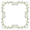 Vector clipart: Floral curling frame. Decorative nature swirling
