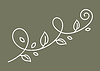 Vector clipart: Floral curling element. Decorative nature swirling