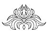 Vector clipart: Floral element in baroque style. Decorative