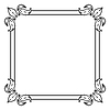 Vector clipart: Floral frame in baroque style. Decorative curling