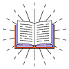 Vector clipart: s of open book. Image for education and school