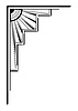 Vector clipart: Corner in art nouveau style. Decorative geometric