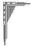 Vector clipart: Corner in art nouveau style. Decorative geometric