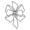 Photo 300 DPI: Satin bow . Ribbon with knot for gift card and