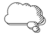 Speech bubble in line art style. Decorative abstrac
